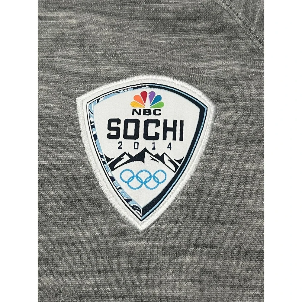Nike Sochi 2014 Winter Olympics Gray Hoodie Size M Tech Fleece Red Tag Cowl Neck
